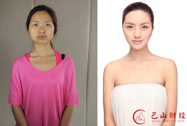 女子,整容,对比照